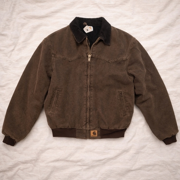 Carhartt Other - Carhartt J14 CHT Detroit Jacket Brown Duck Canvas Blanket Lined Tall XL Vintage